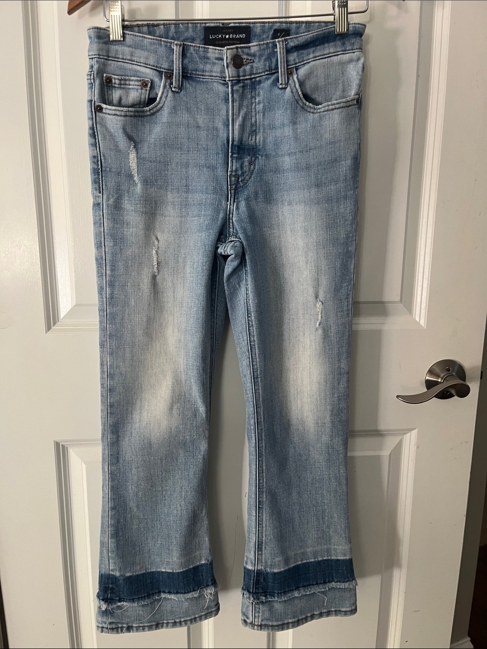 Lucky Brand Bridgette Mini Boot Layered Hem Ankle Jeans Size 27/4